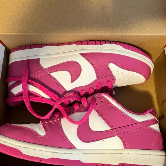 Shoes - Nike Women's Pink and White Sneakers